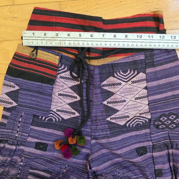 whimsy purple patchwork festival harem pants | WMS M - Picture 4 of 9